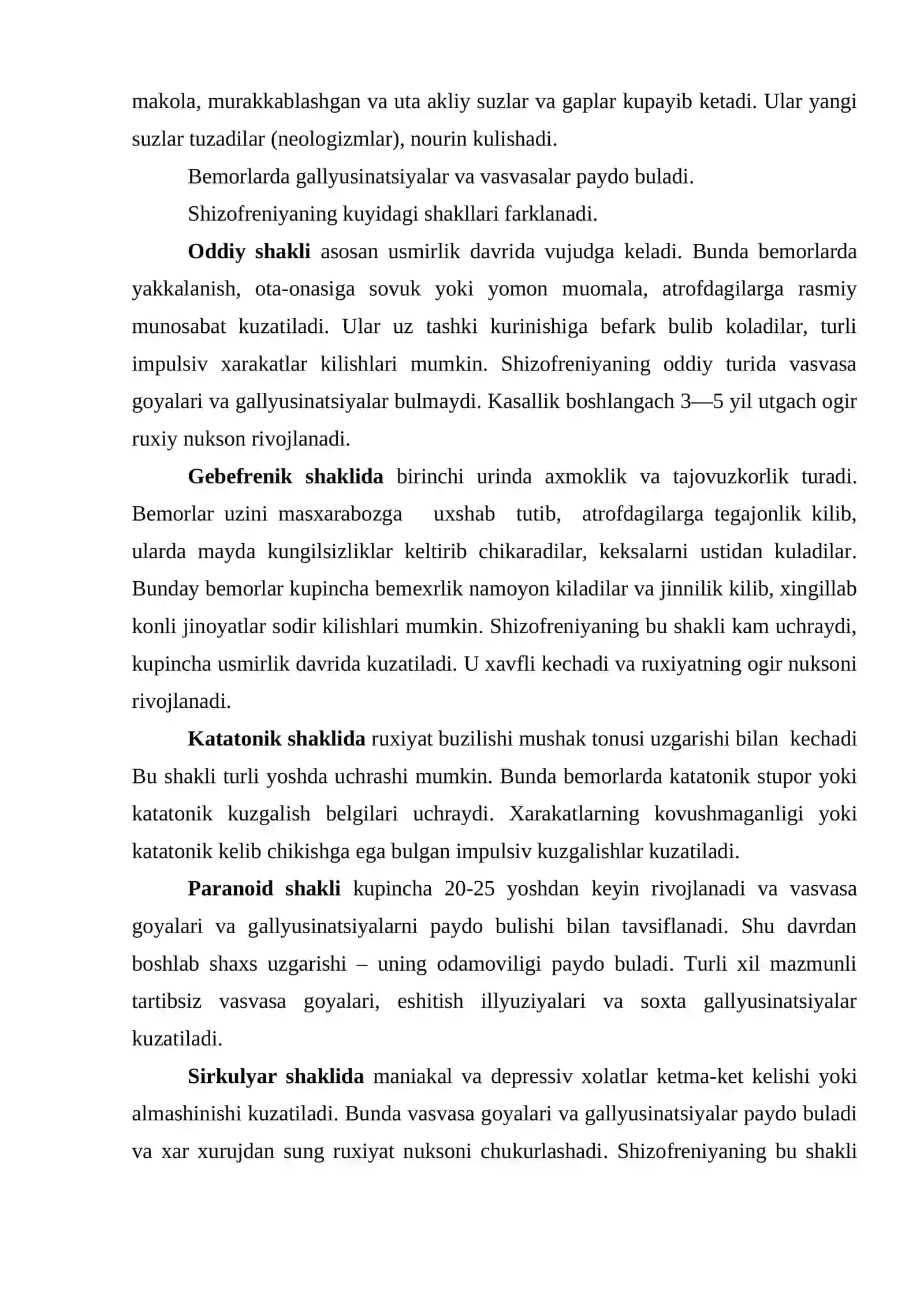 Endogen ruxiy kasalliklar-shizofreniya, maniakal-depressiv psixoz 3