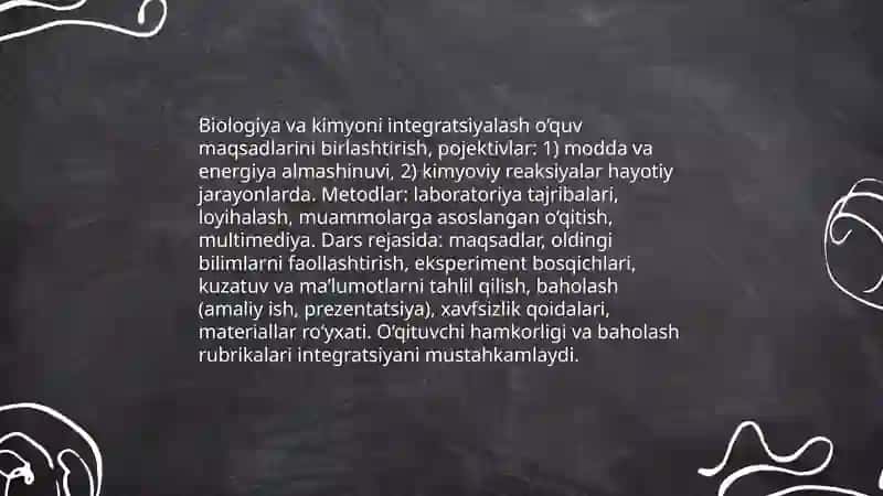Biologiya fanlaridagi integratsion jarayonlar va uning ta’limdagi ahamiyati 3