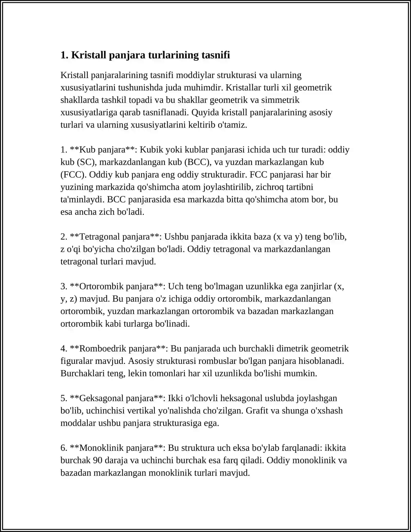 KRISTALL PANJARA TURLARI 3