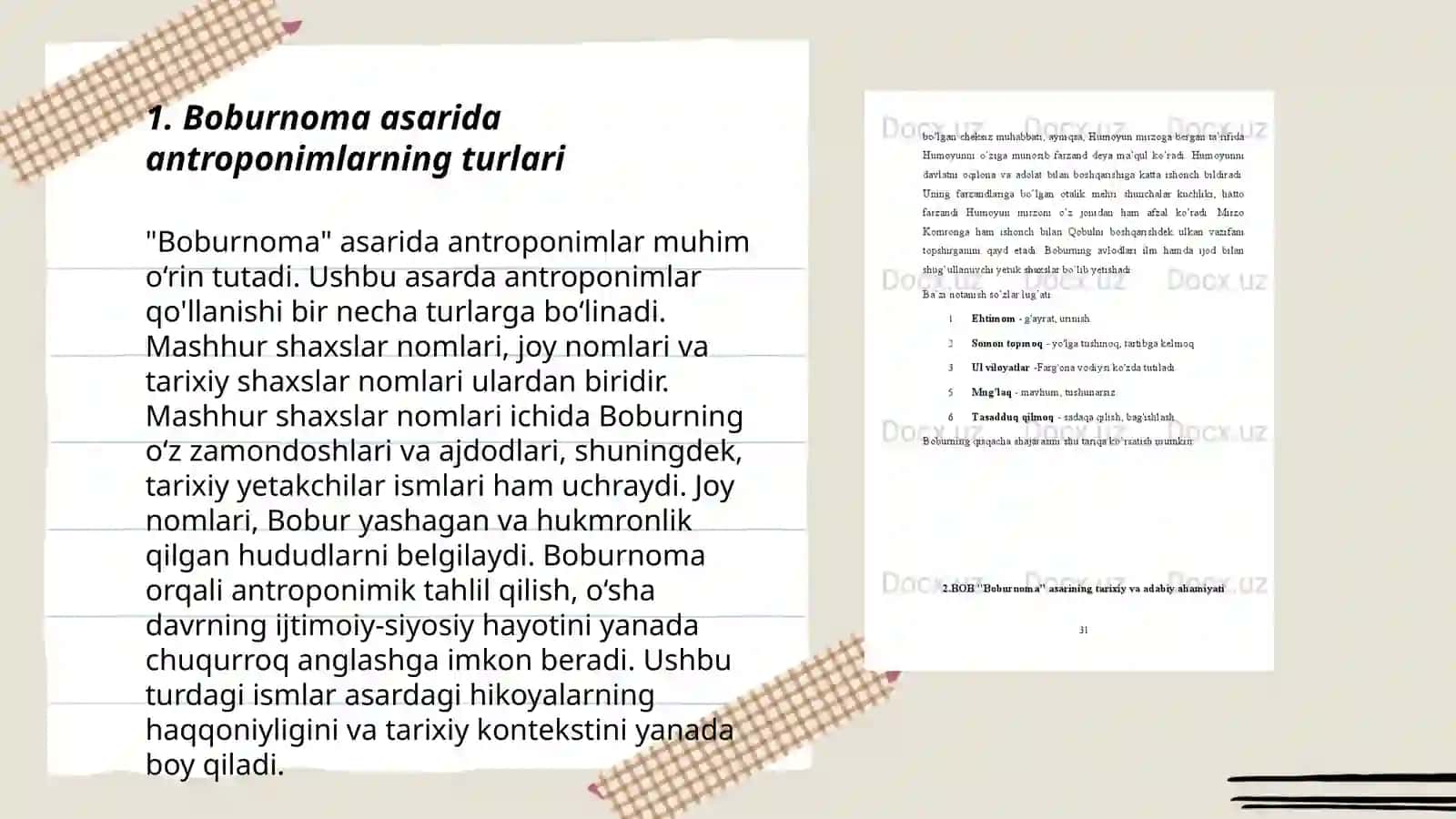 Eski oʻzbek badiiy adabiyoti namunalarida antroponimlar 3