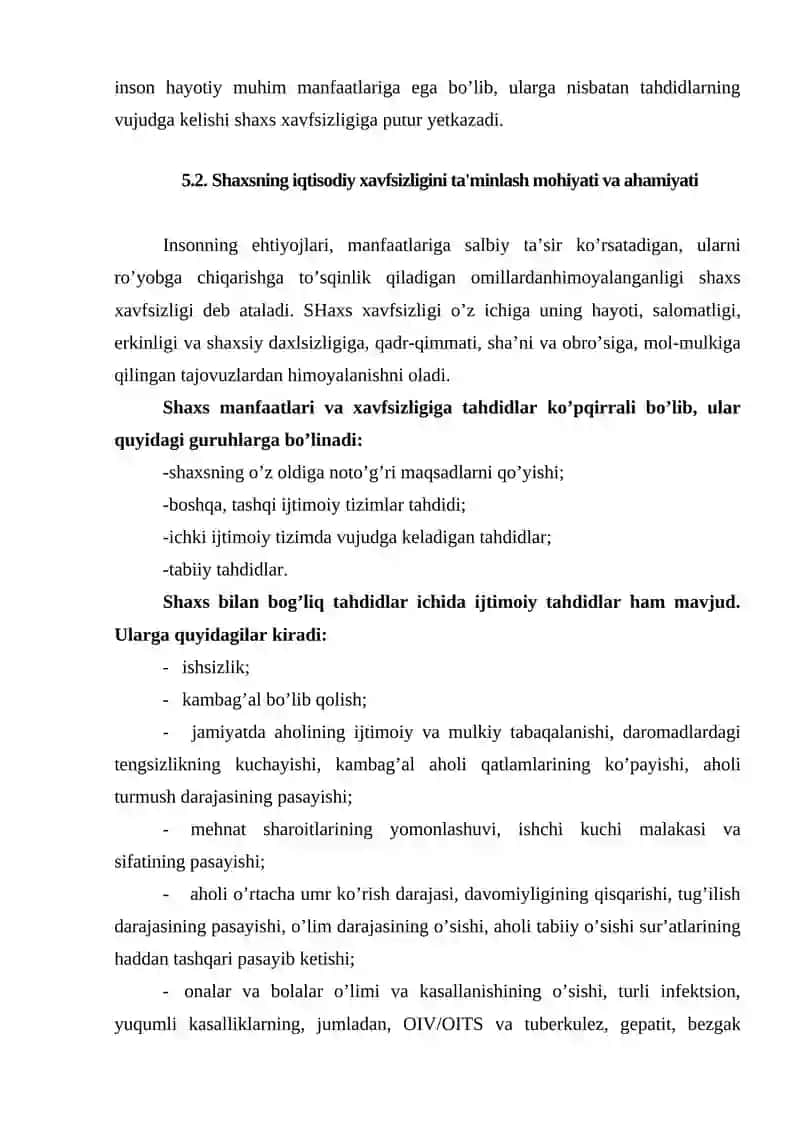 SHAXSNING IQTISODIY XAVFSIZLIGI 3