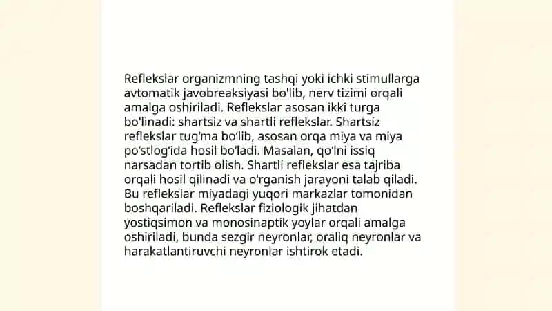 Reflekslar haqida tushuncha 3