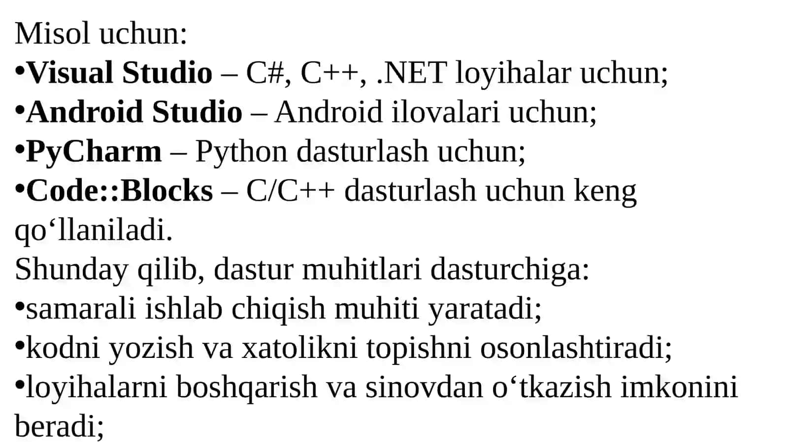4-Dastur muhitini o‘rnatish va sozlash 3