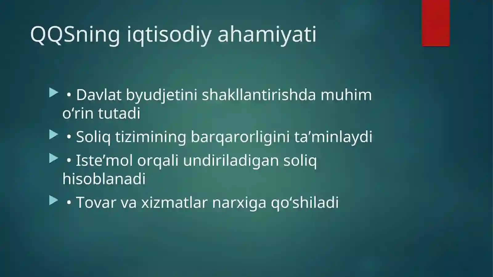Qo‘shilgan qiymat solig‘i (QQS) 3