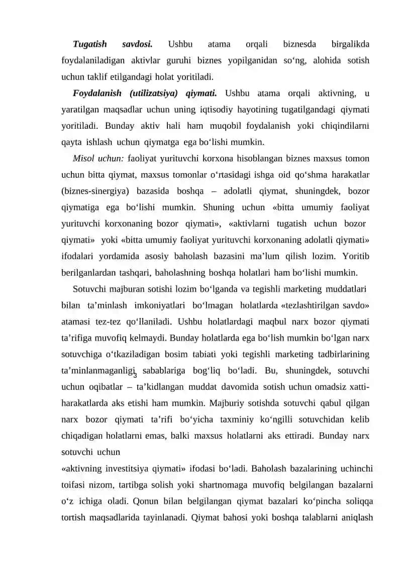 BOZOR BAHOSIDAN FARQ QILUVCHI BAHO BAZASI 3