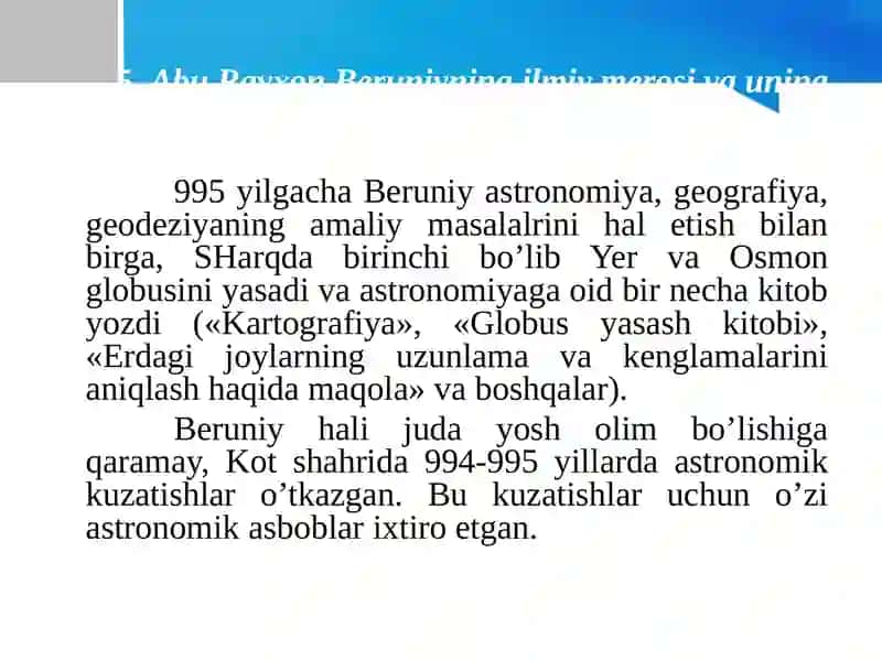 AbuRayxonBeruniyning ilmiy merosi va uning pedagogika fan taraqqiyoti 3