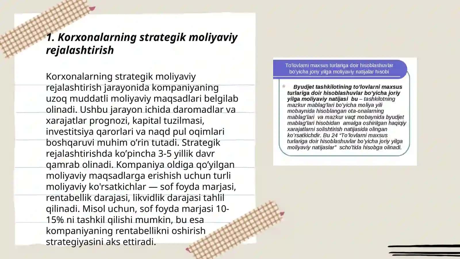 Korxonalarning moliyaviy strategiyalari 3