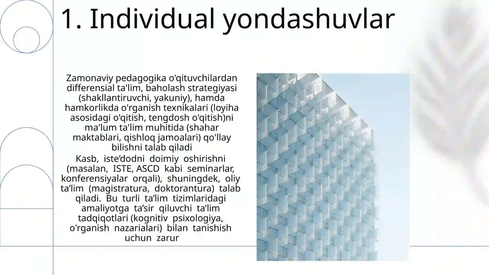 Zamonaviy pedagogika kasbi va unga qoyilgan talablar 3