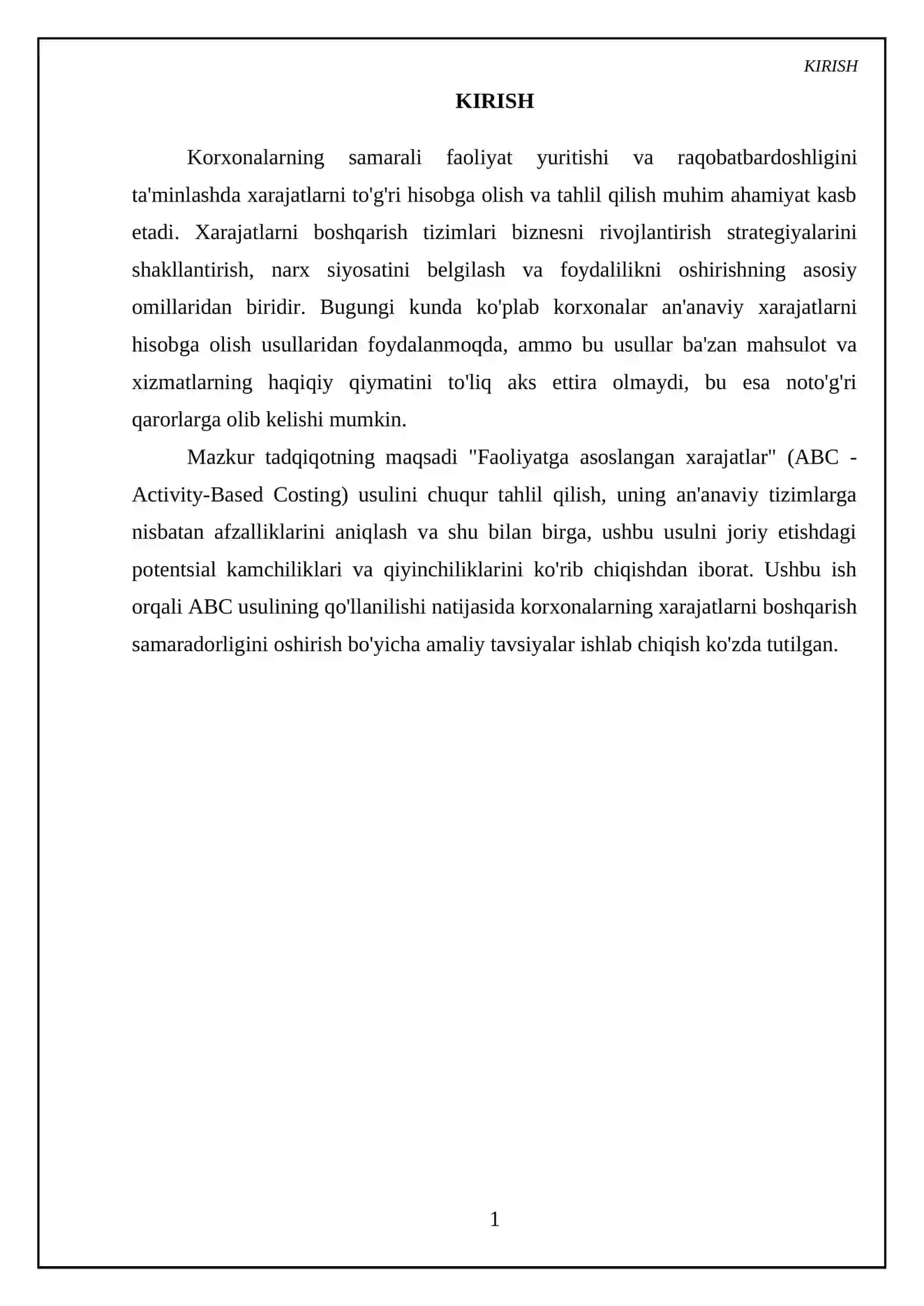 Xarajatlarni hisobga olish tizimlarini tahlil qilish: ABC usulining afzalliklari va kamchiliklari 3