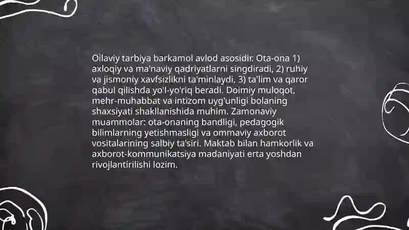 Hozirgi kunda barkamol avlodni tarbiyalash muamolari 3