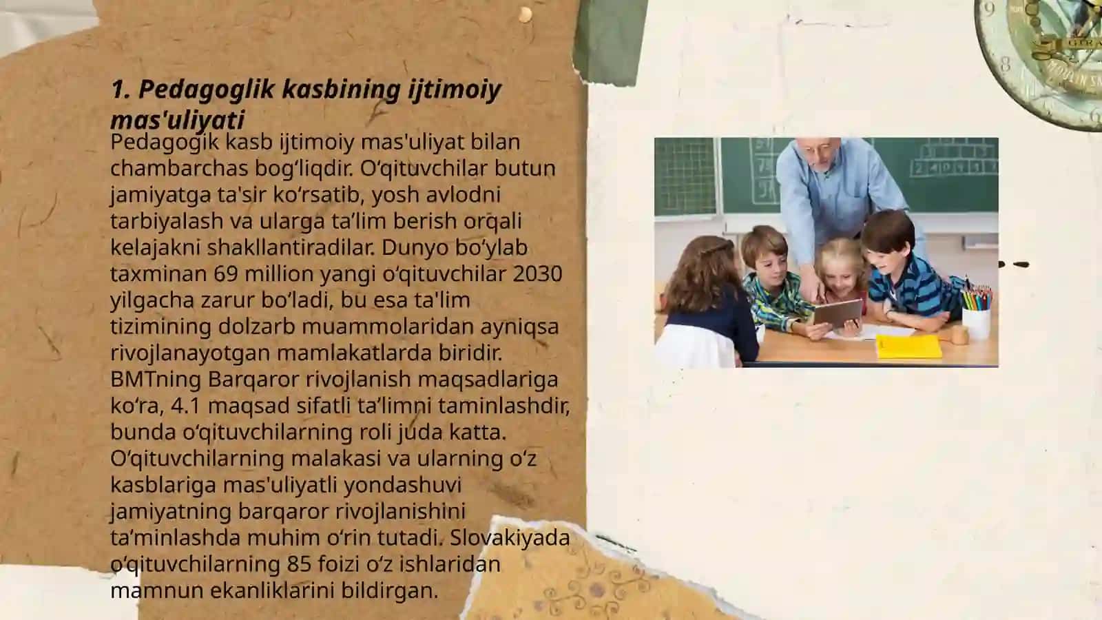 Pedagog kasbining jamiyatdagi órni 3