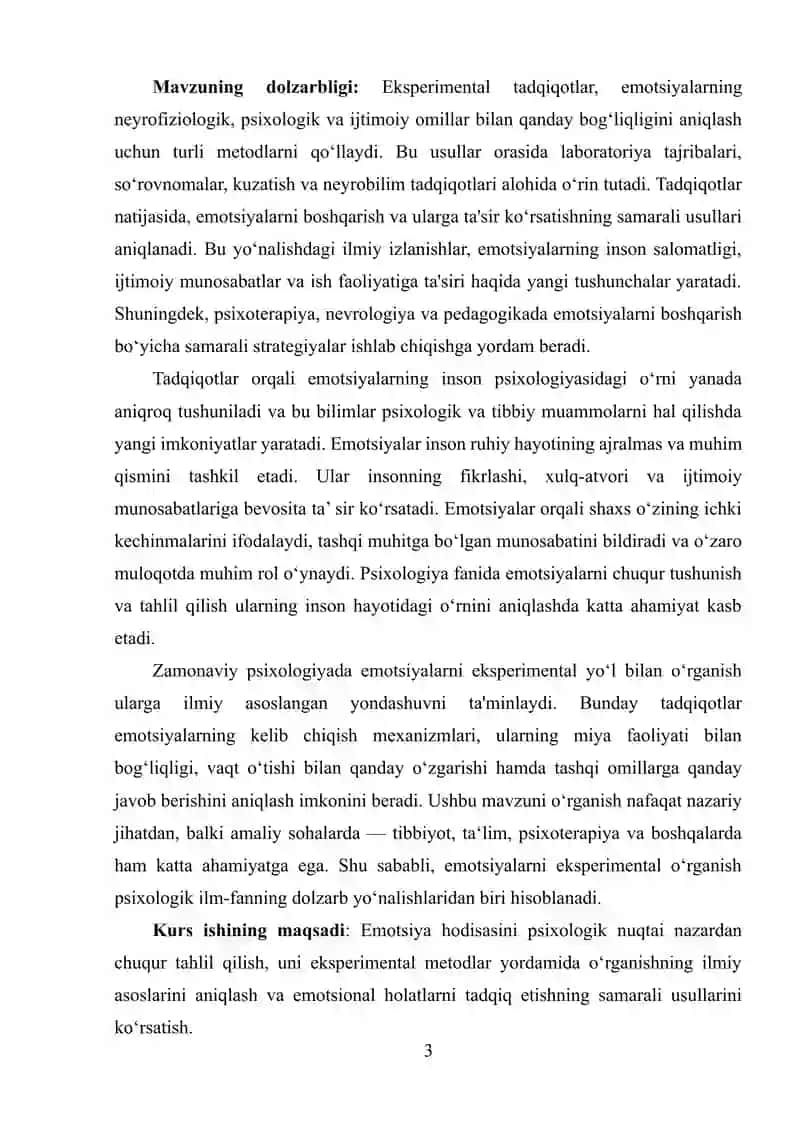 Emotsiyani eksperimental o‘rganish 3