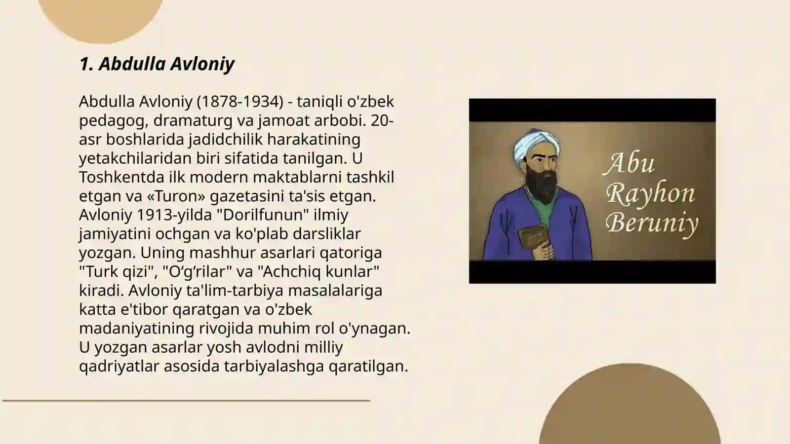 Buyuk pedagoglarning tälim va tarbiyaga oid asarlari biblografiyasini alfavit boʻyicha tuzing 3