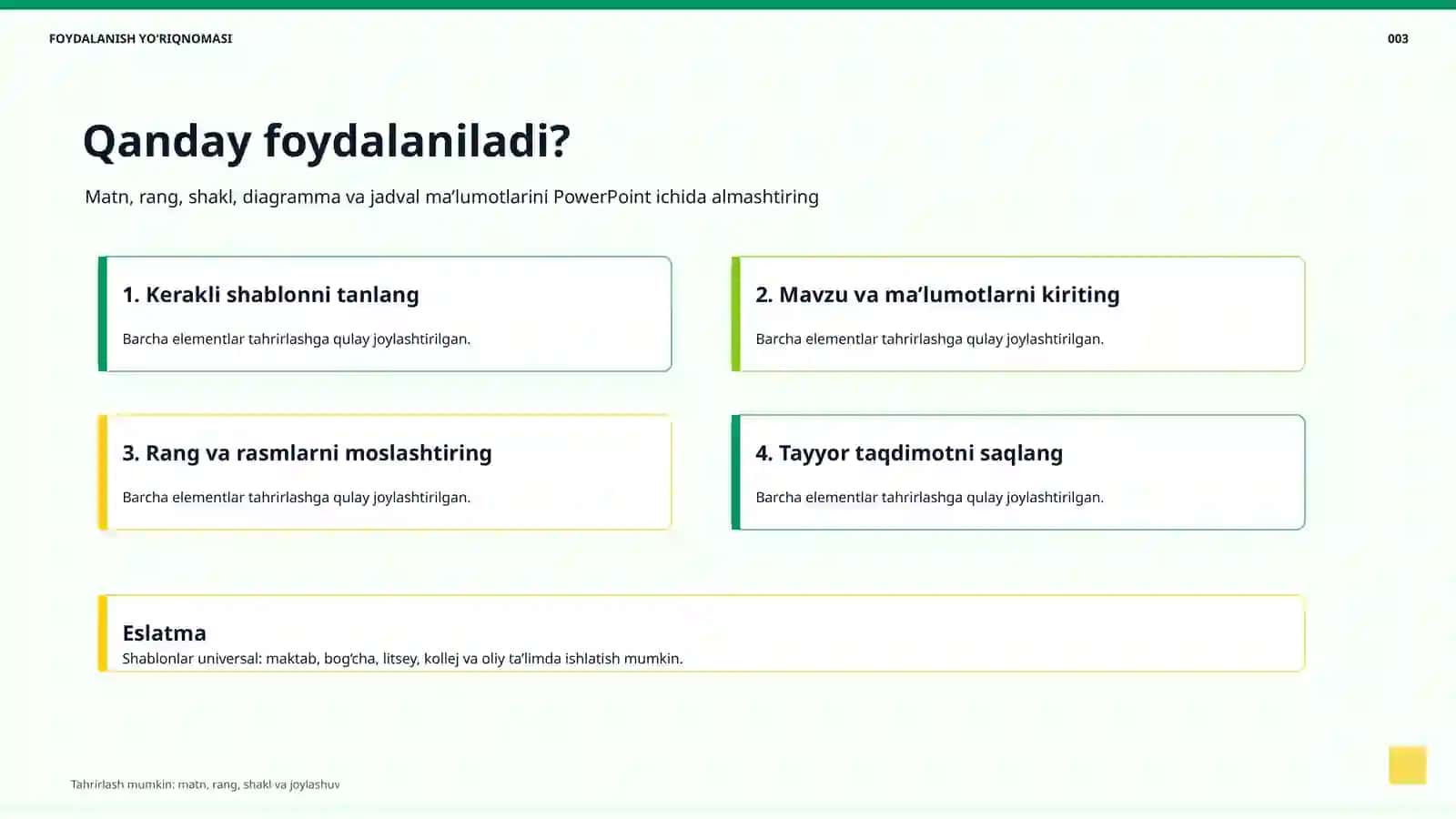 O‘QITUVCHILAR UCHUN 100 TA PREMIUM POWERPOINT SHABLON 3