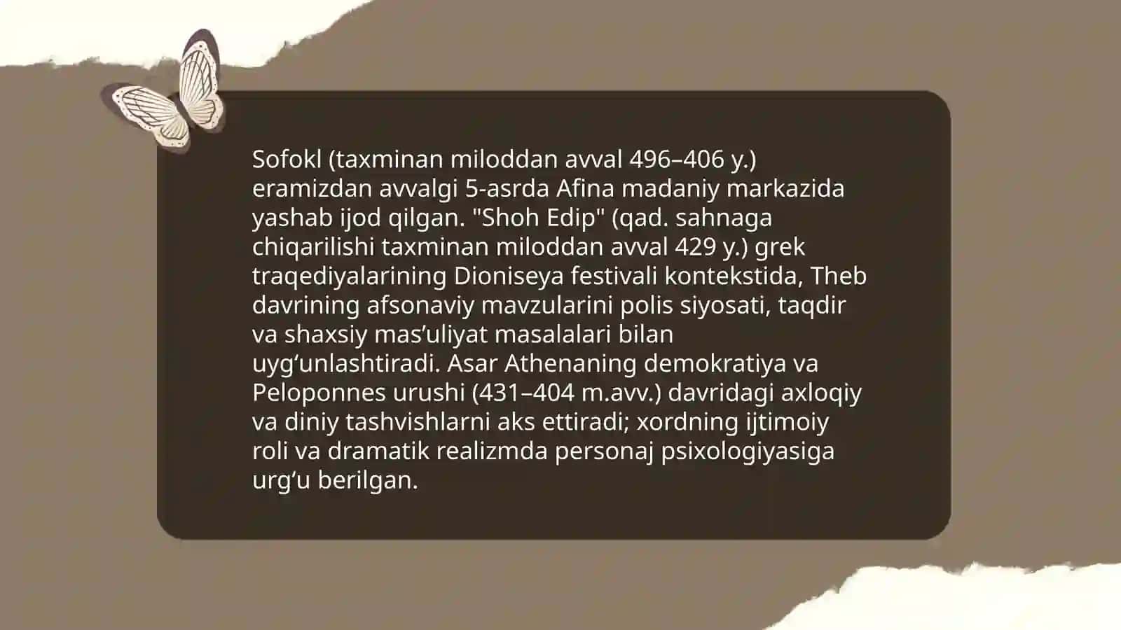 Sofoklning "Shoh Edip" asari badiiy tahlili 3