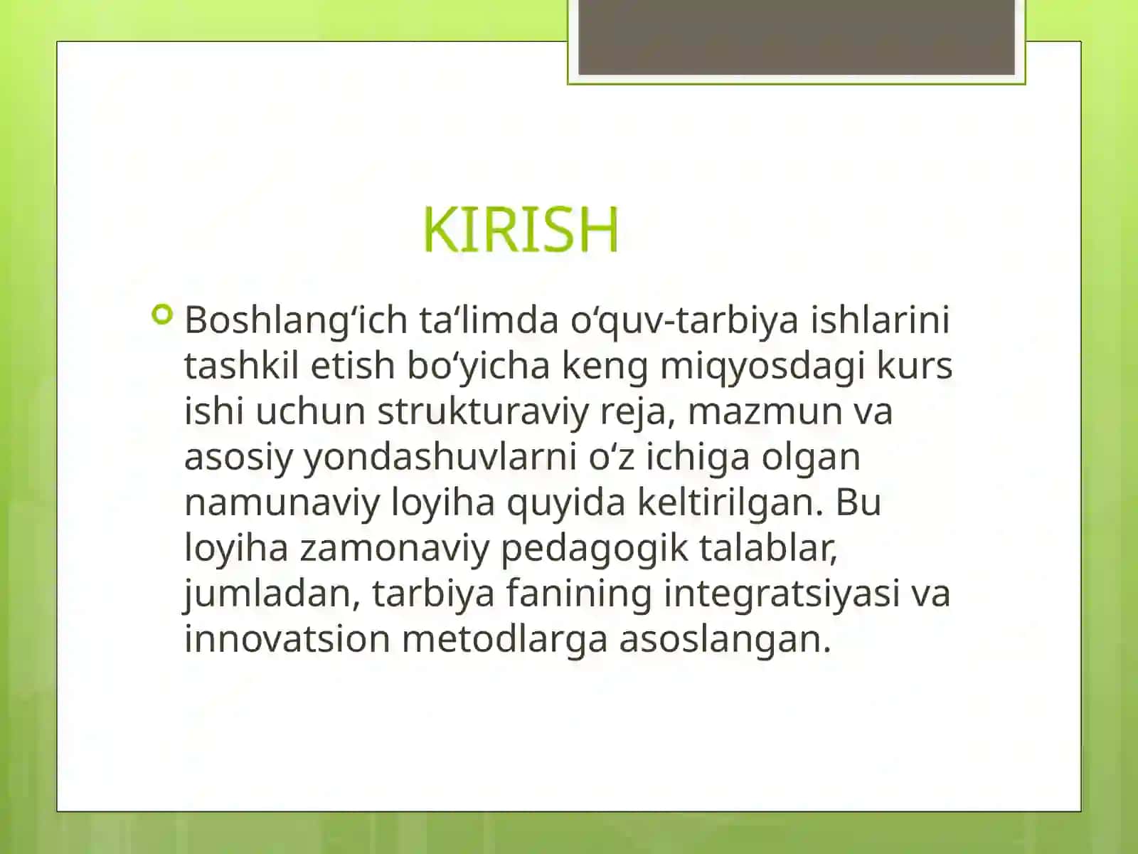 Boshlang‘ich ta‘limda o‘quv-tarbiya ishlarini tashkil etish 3