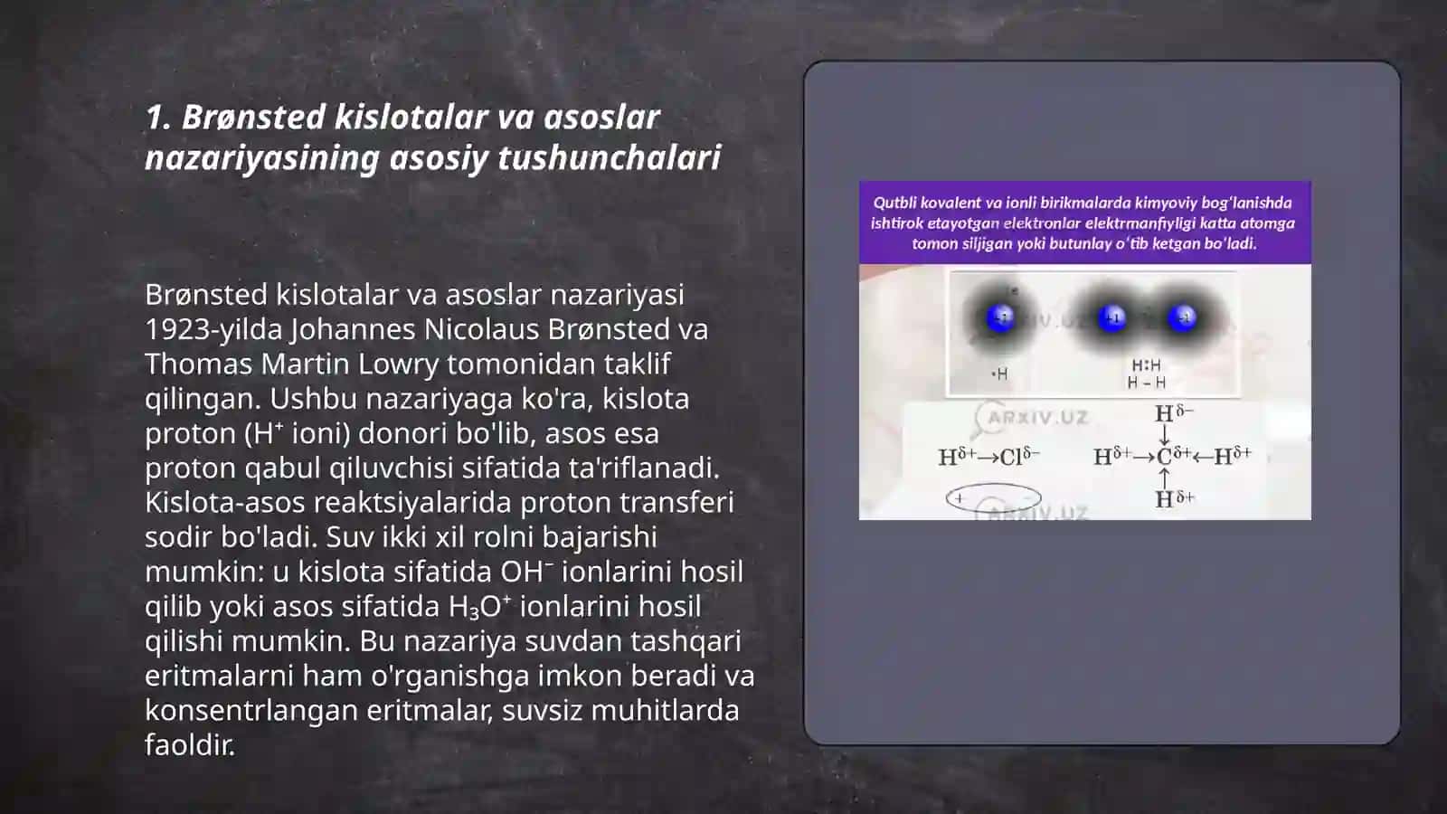 Brønsted va Luyis nazariyasi 3