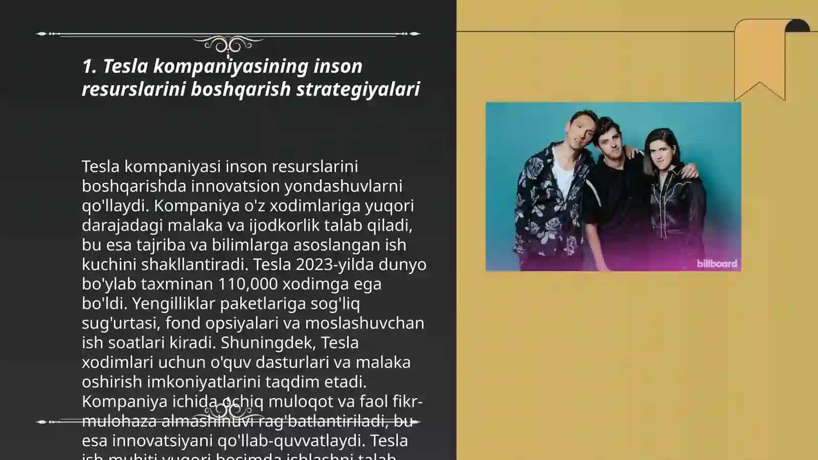 Tesla kompaniyasining inson resurslarini boshqarish strategiyalari 3