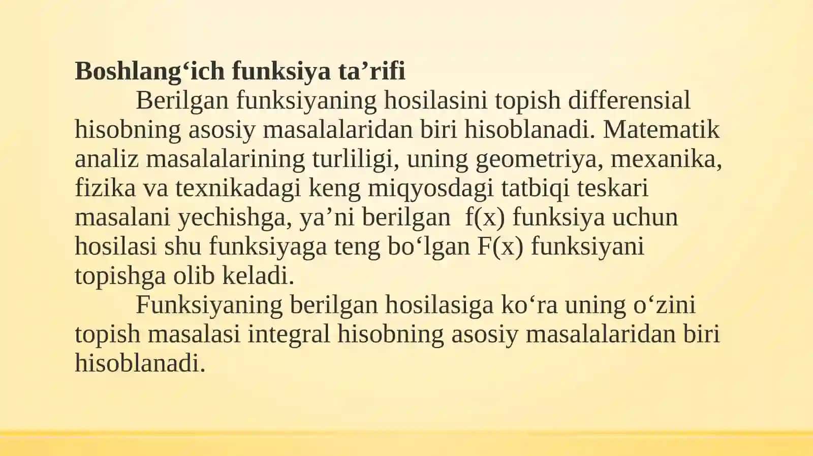 Integral va uning tatbiqlarini o'rgatish metodikasi 3