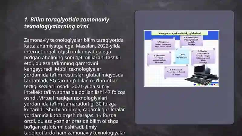Bilim taraqitotga oʻtish borasida kompintentsiyalarni shakilantirish 3