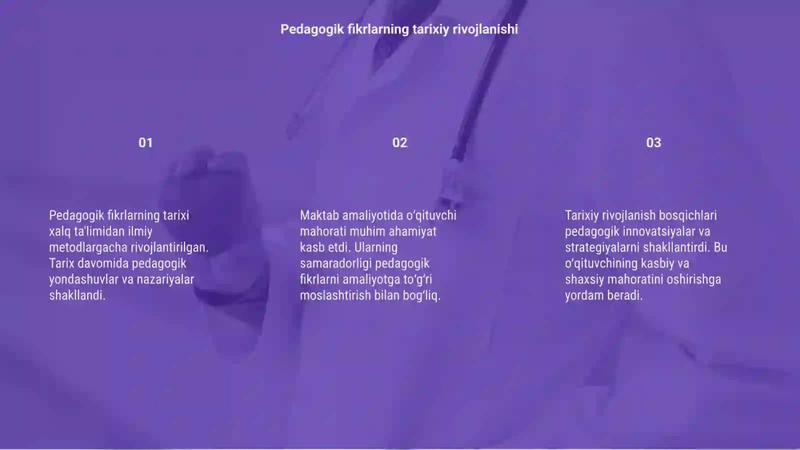 Pedagogik fikr tarixi va maktab amaliyotida oʻqituvchi mahorati masalalari 3