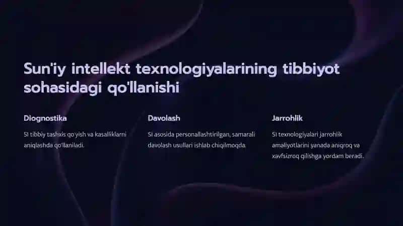 Sun'iy intellekt tibbiyot sohasida 3