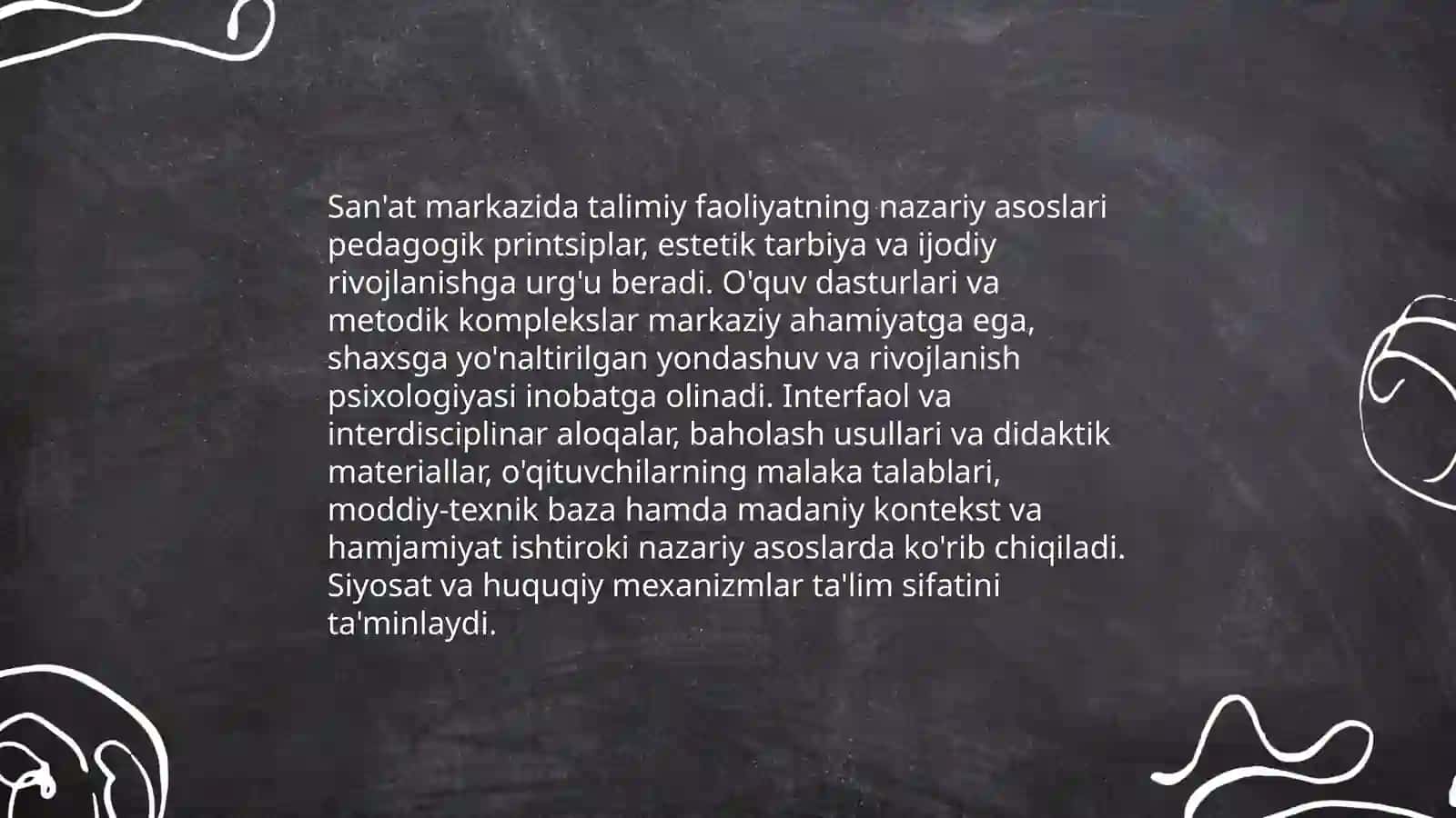 San'at markazida talimiy faoliyatni tashkil etish qilish metodikasi amaliyoti 3