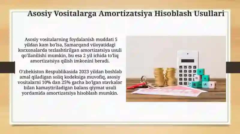 Asosiy Vositalarga Amortizatsiya Hisoblash Usullari 3