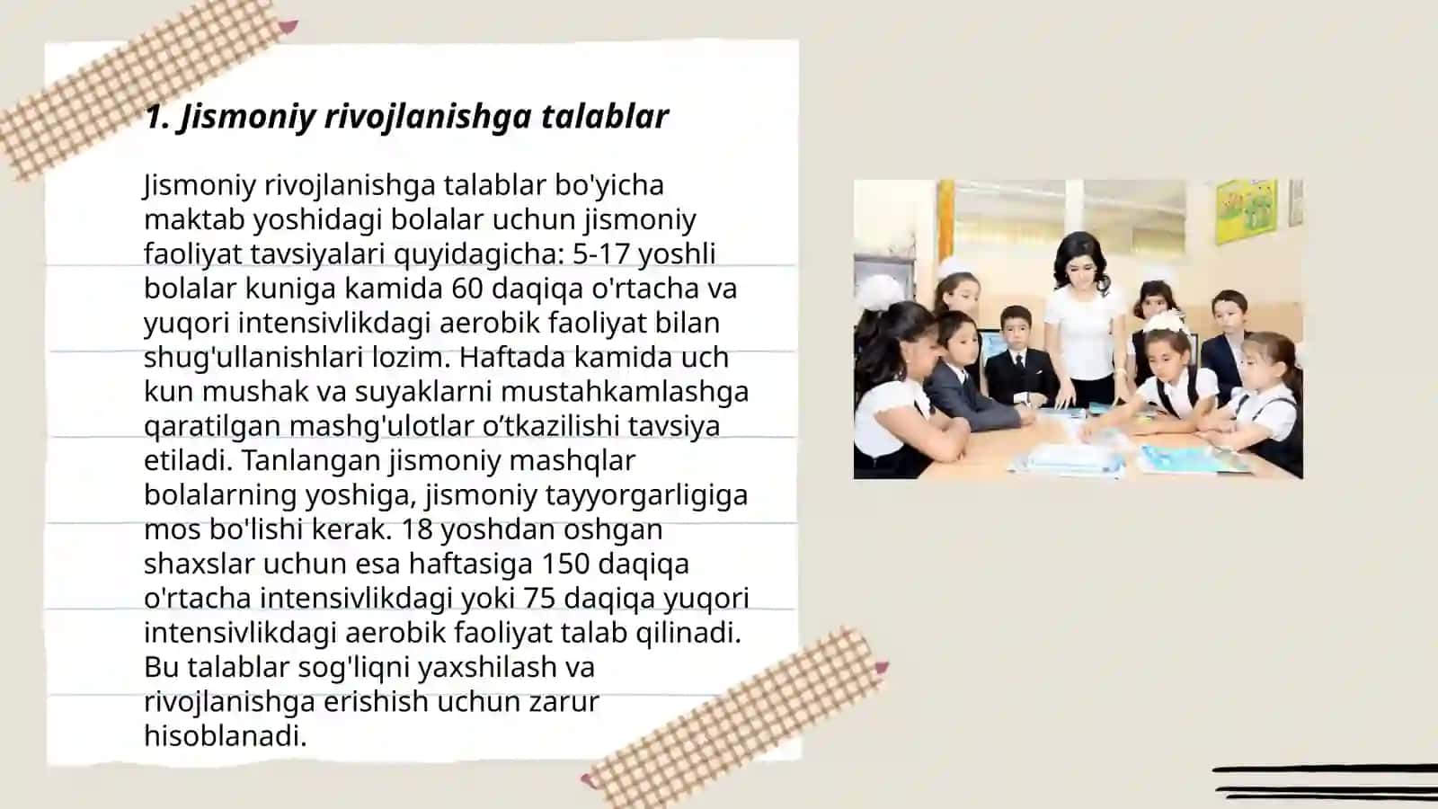 Ilk yoshdagi bolalar rivojlanishiga quyilayotgan talablar 3