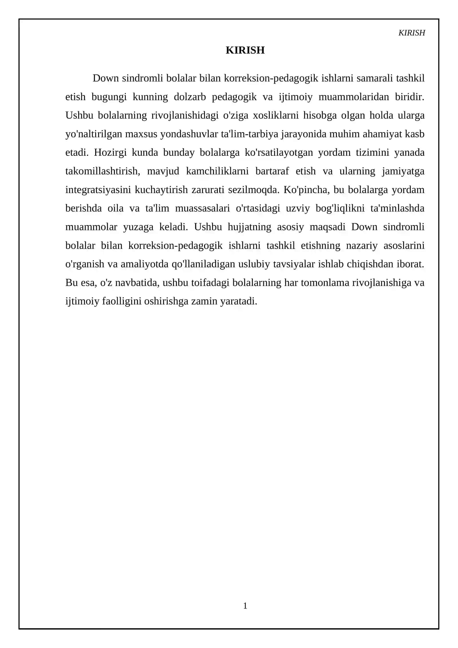 Daun sindromli bolalar bilan korreksion-pedagogik ishlarni tashkil qilish 3