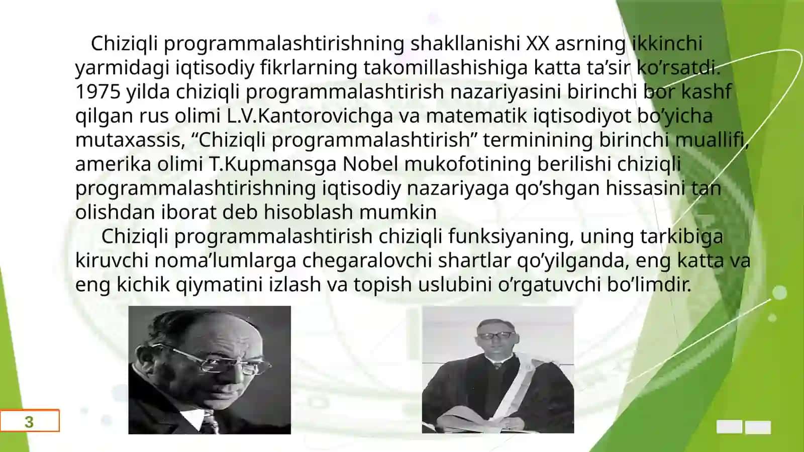 IQTISODIY MODELLARNI TUZISHDA CHIZIQLI PROGRAMMA 3