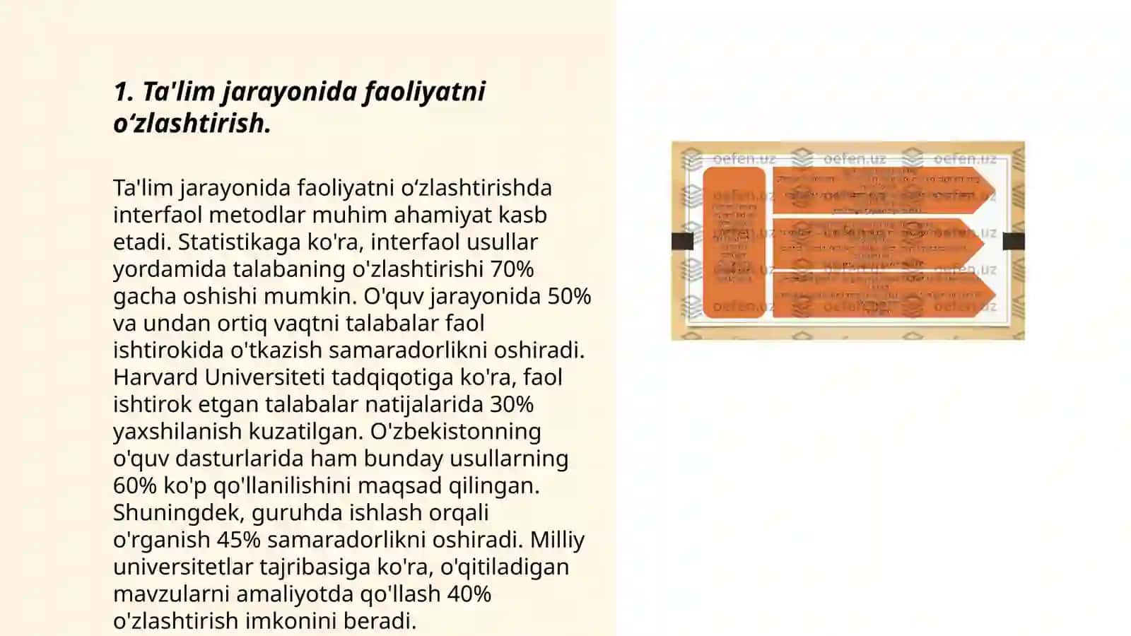 Faoliyatning oʻzlashtirilishi va malakalarni egallash 3