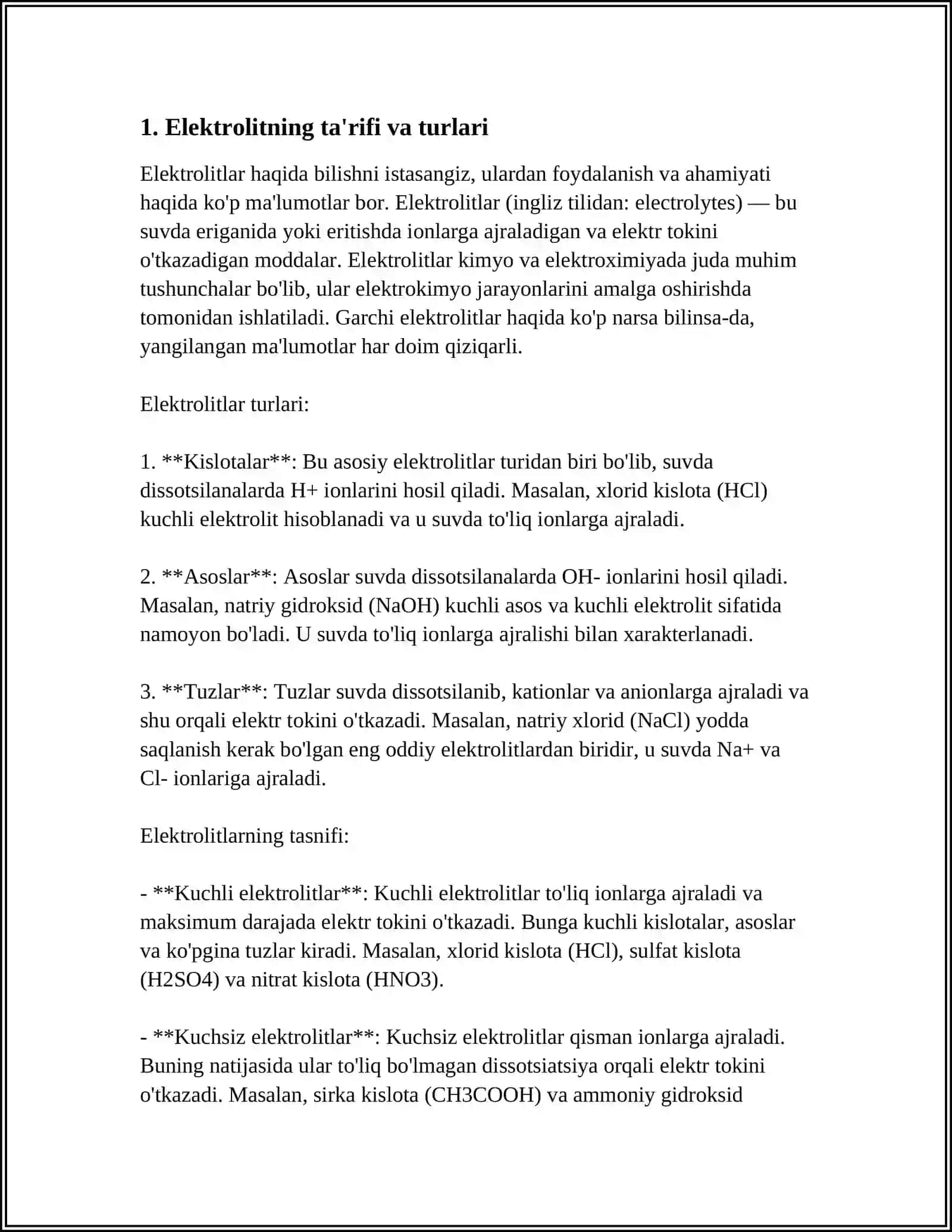 ELEKTROLITIK DISSOSILANISH NAZARIYASI BO’YICHA KOMPYUTER DARSINI YARATISH 3