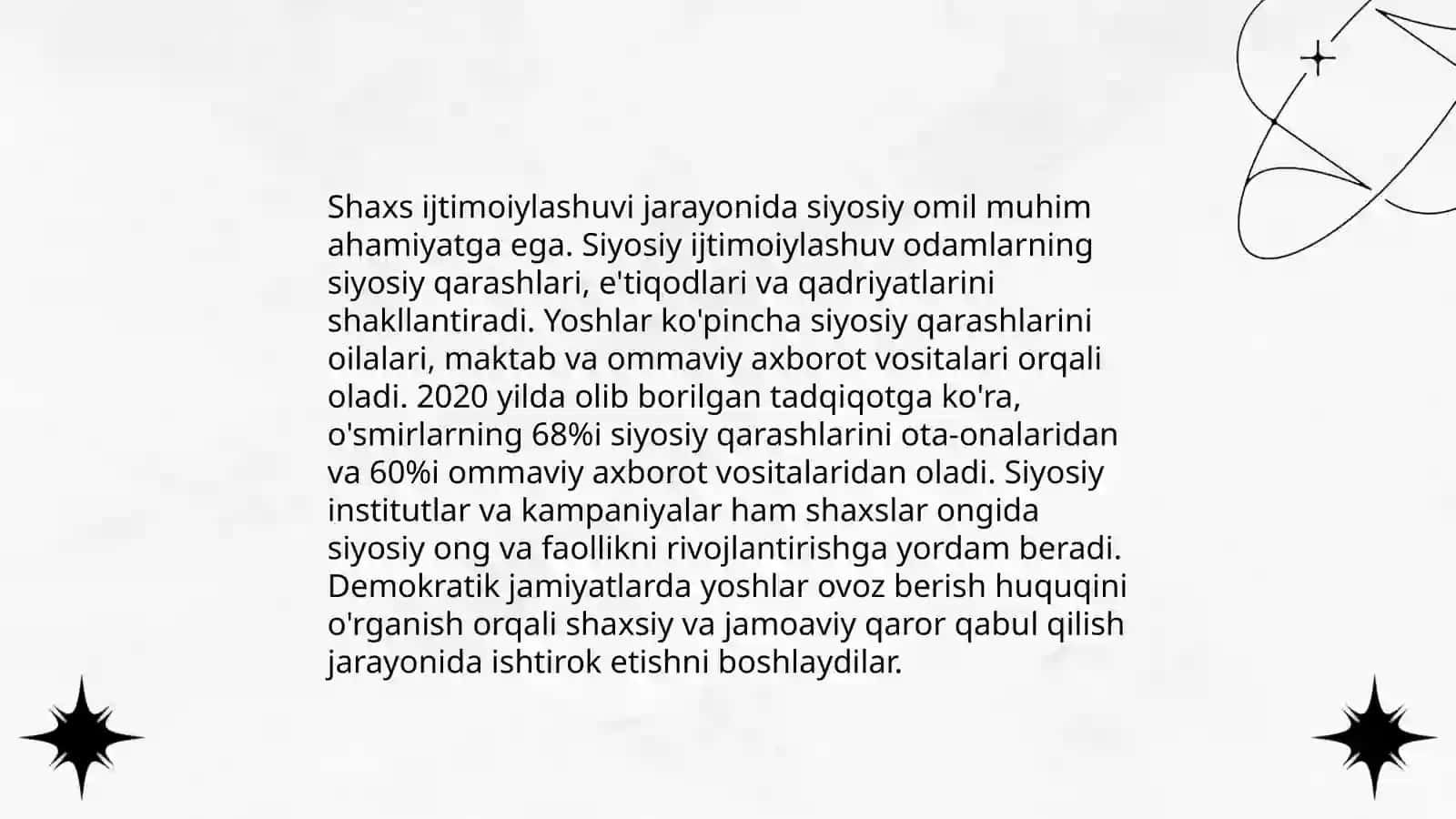 Shaxs Ijtimoiylashuvi jarayonida siyosiy omilning roli 3