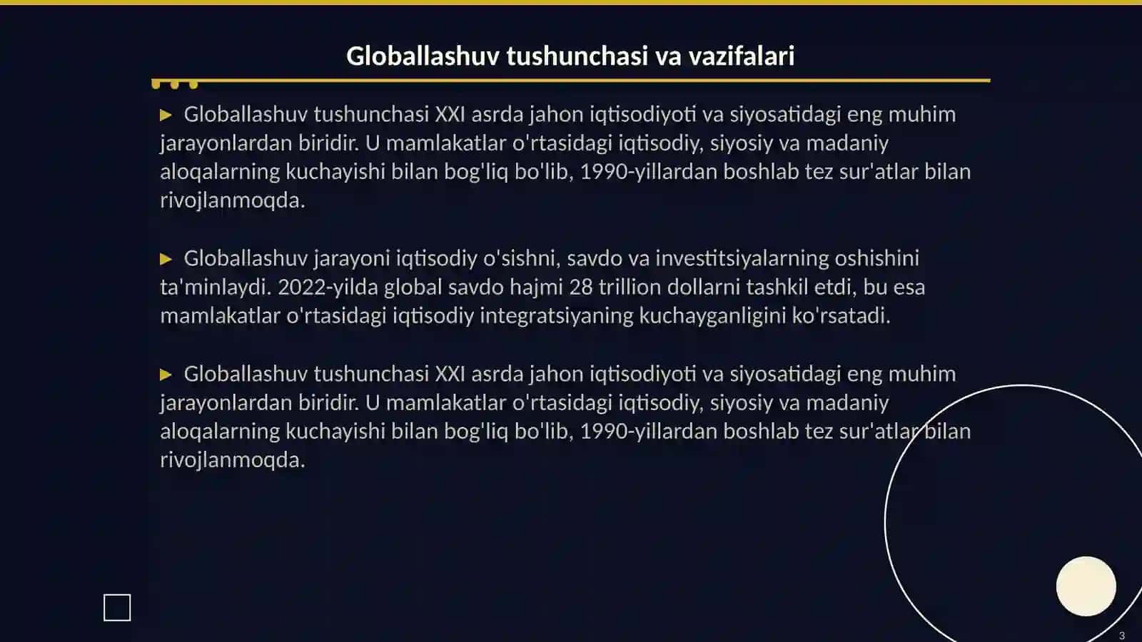 Globallashuv, globalistika va barqaror taraqqiyotning ustivor yo'nalishlari 3