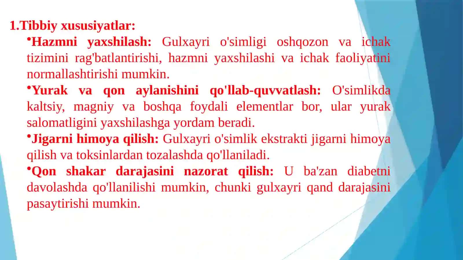 Dorivor gulxayri va shirinmiya giyoxlarini shifobaxshligi 3