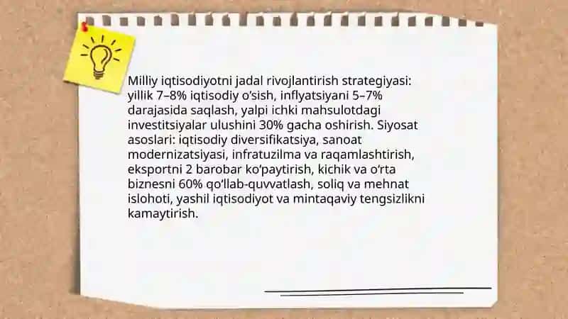 Milliy iqtisodiyotni jadal rivojlantirish strategiyasi va siyosati 3