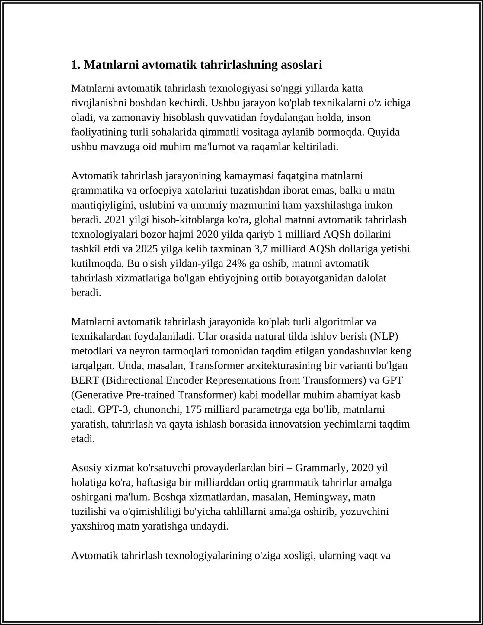 MATNLARNI AVTOMATIK TAHRIRLASH 3