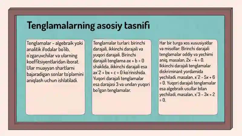 Tenglamalar 3