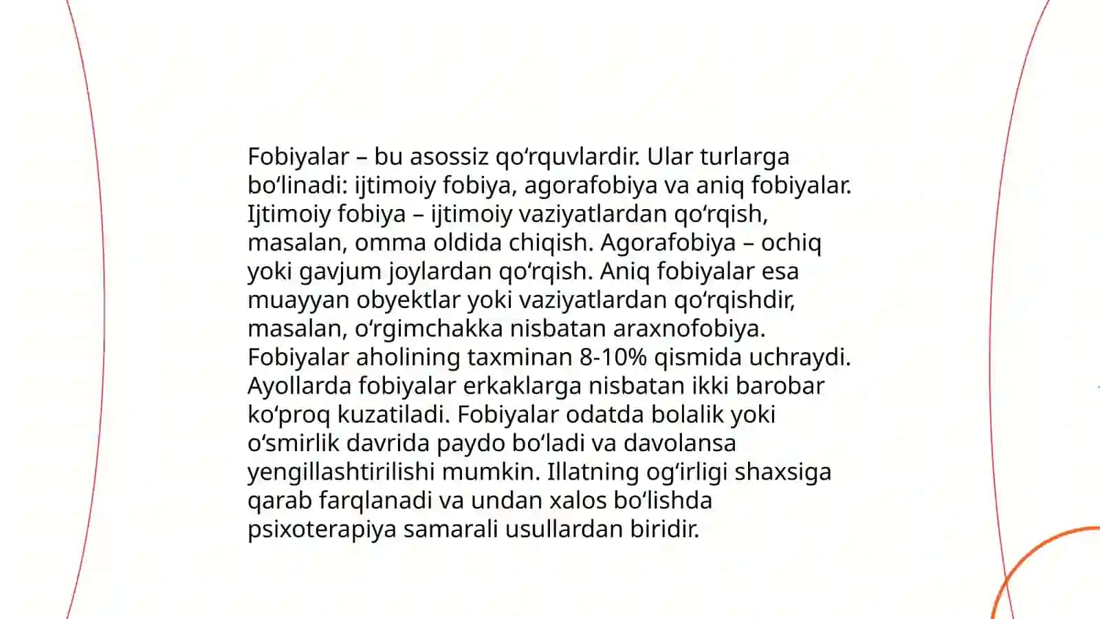 Fobiya va qo’rquv holati konsultatsiyasi 3