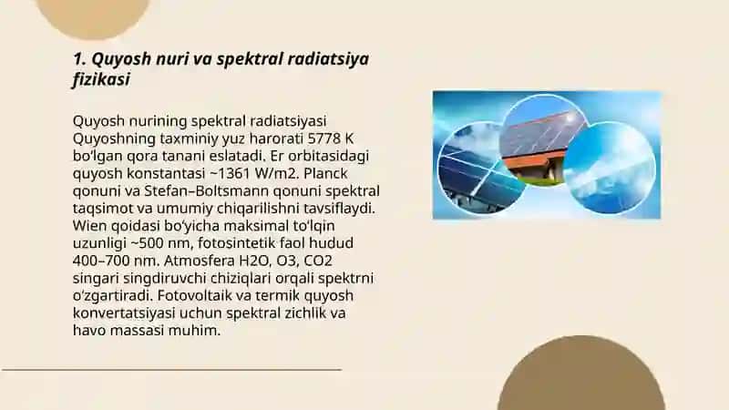 Muqobil va qayta tiklanuvchi energiya manbalarining fizik asoslari 3