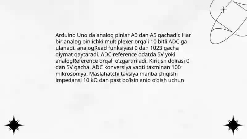 Arduino Analog Qiymatlarini Oʻqish 3