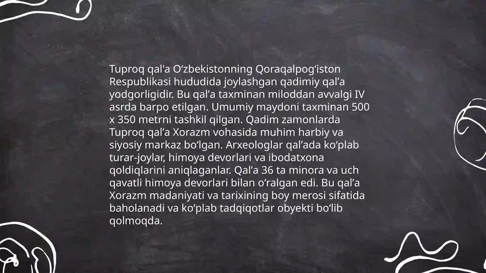Tuproq qala haqida malumot 3