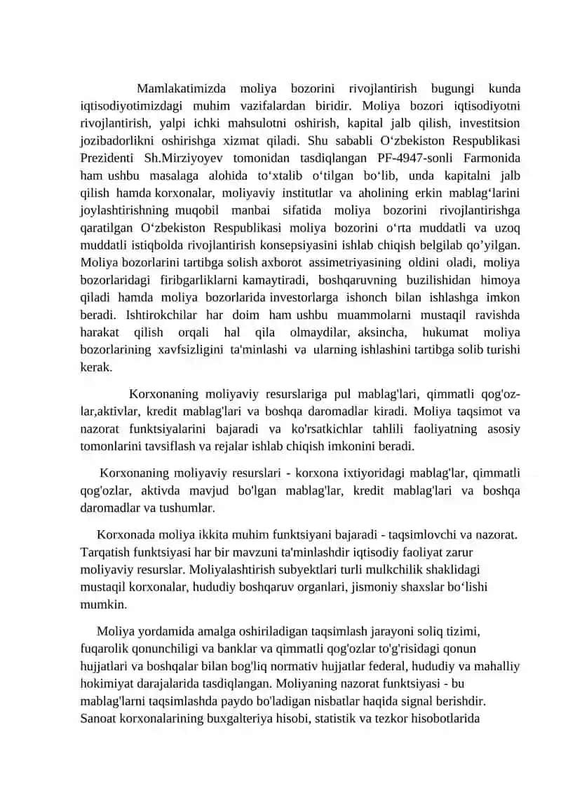 Sanoat korxonalari barrqarorligini ta’minlashda jahon amaliyotidagi moliyaviy tahlil 3