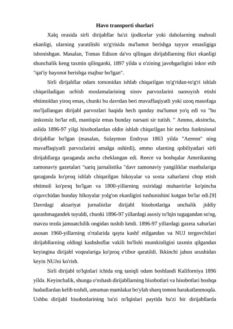 Dirijabl (Fransuzcha dirigeable — boshqariluvchi) 3