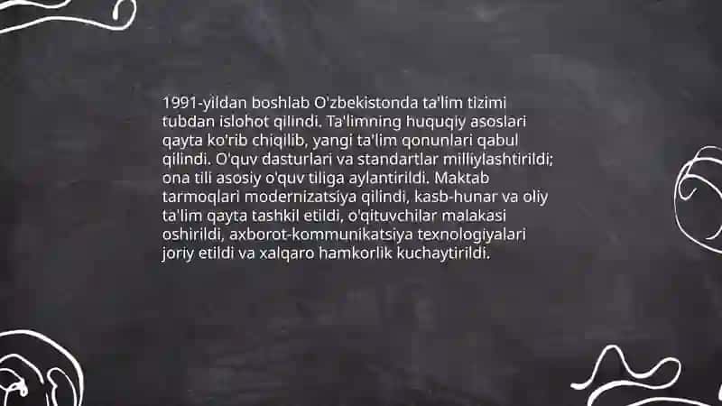 O'zbekiston Mustaqilligi va ta'lim tarbiyaga yangicha yondashuv 3