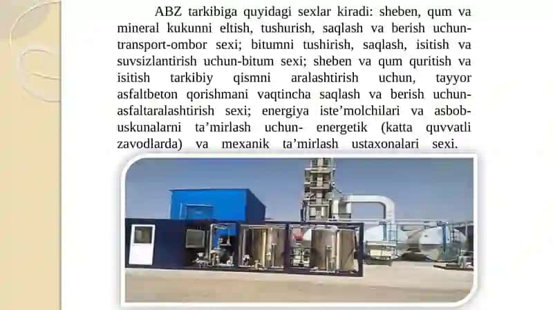 Аsfaltbeton qorishmalarini tayyorlash zavodlari 3