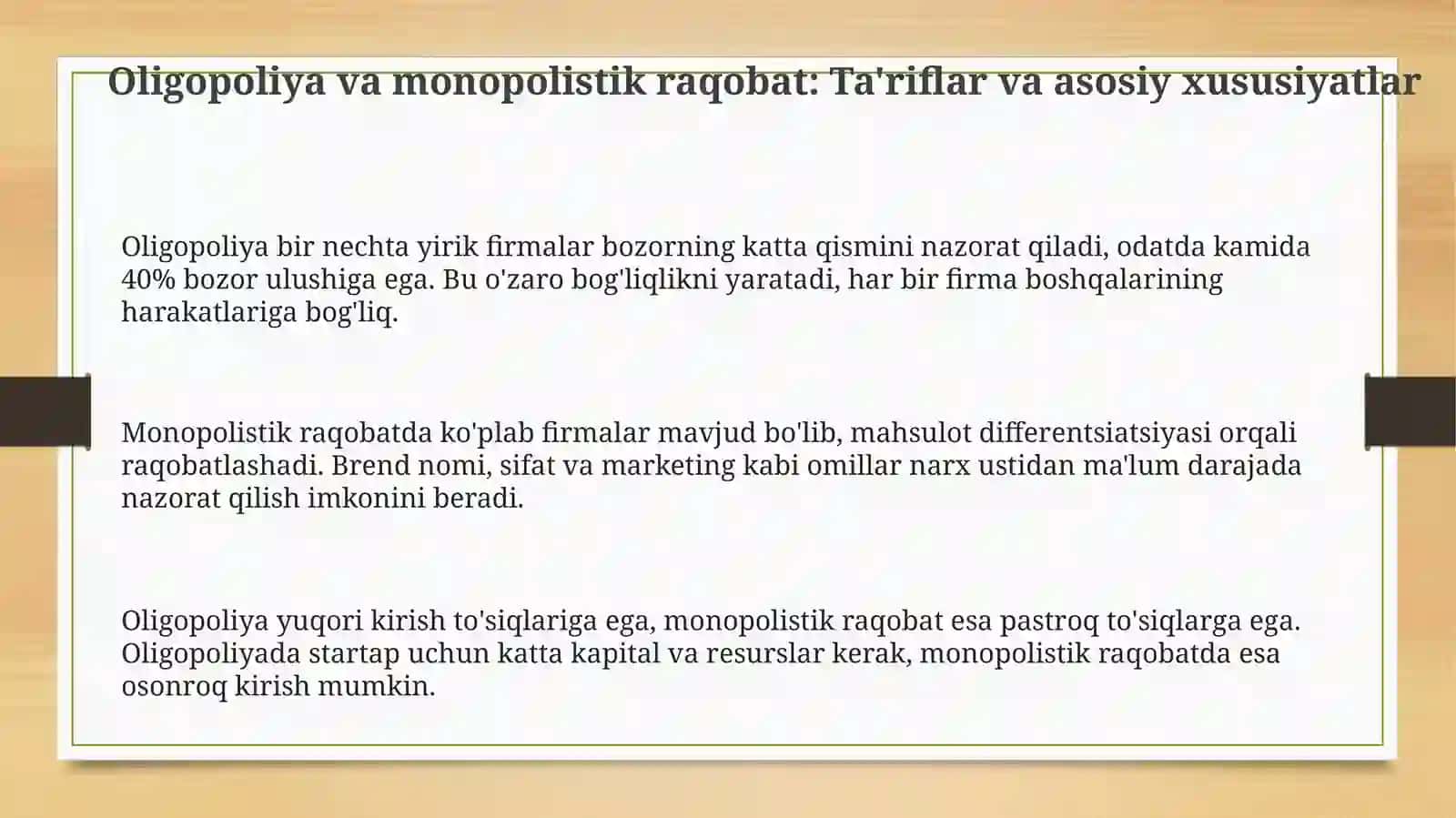 Monopolistik raqobat: asimmetrik axborotning roli 3