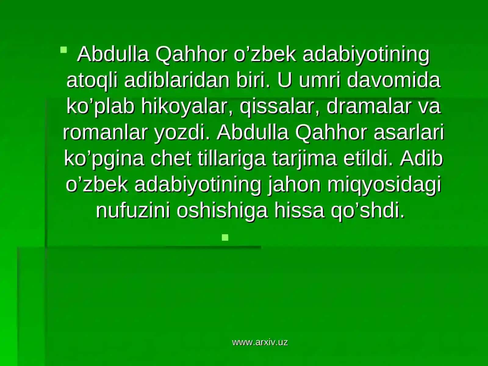 Abdulla Qahhor 3