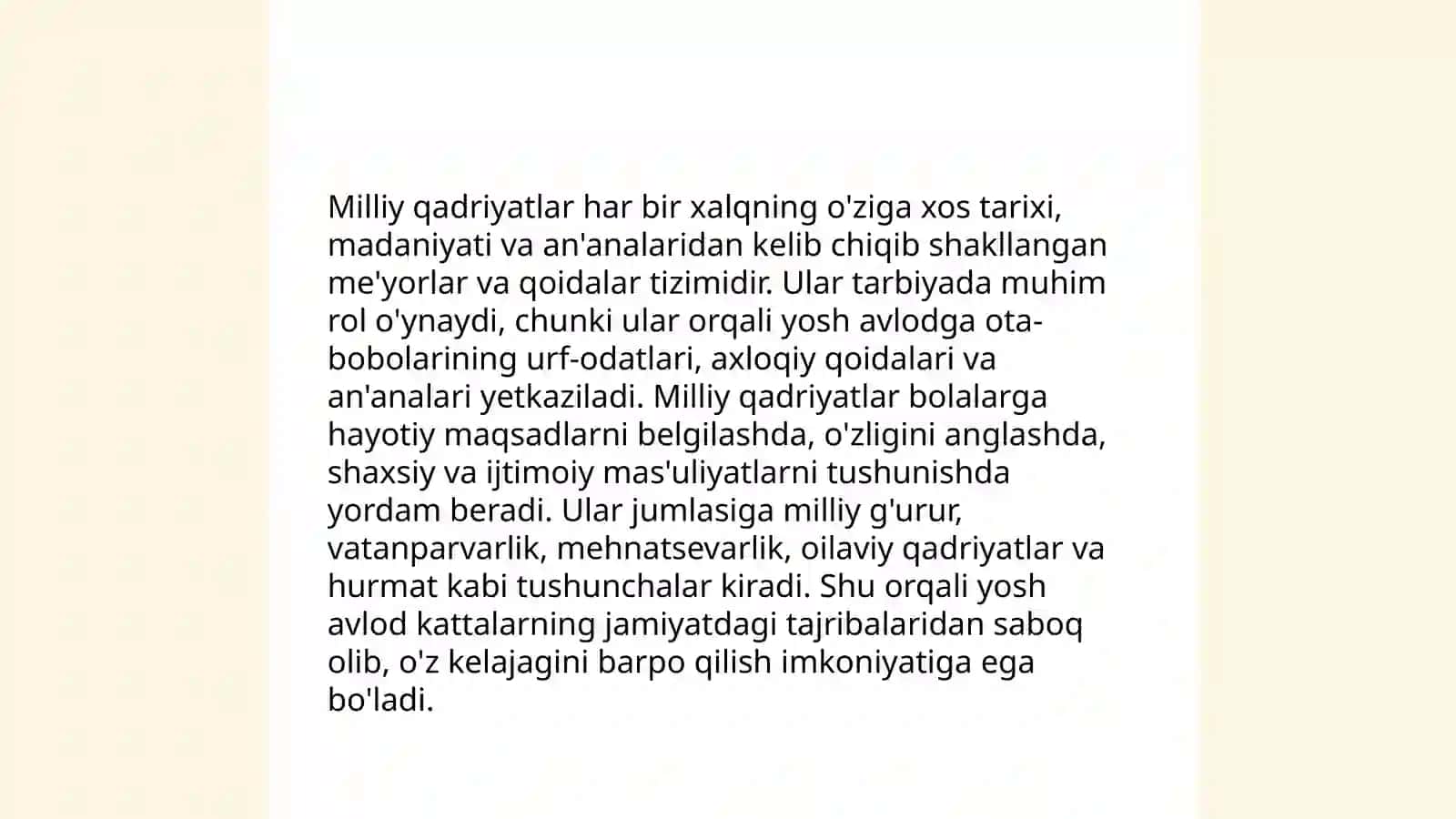 Milliy qadriyatning barkamol insonni tarbiyalashdagi ahamiyati 3
